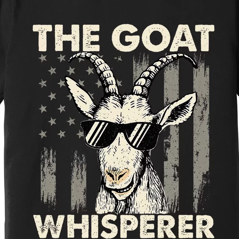 The Goat Whisperer Usa American Flag Farm Animal Lover Premium T-Shirt