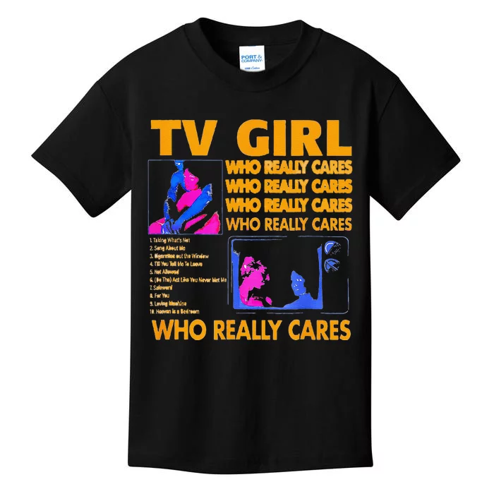 Tv Girl Who Really Care Gift Kids T-Shirt