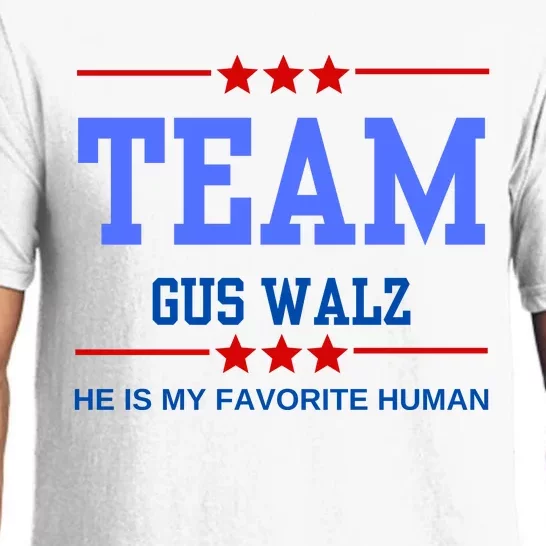 Team Gus Walz He Is My Favorite Human Pajama Set