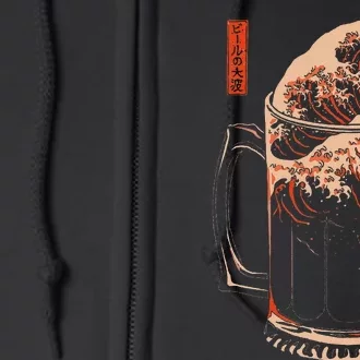 The Great Wave Of Beer Full Zip Hoodie