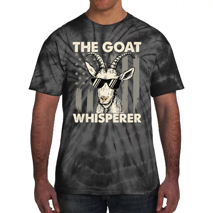 The Goat Whisperer - USA American Flag Farm Animal Lover Tie-Dye T-Shirt