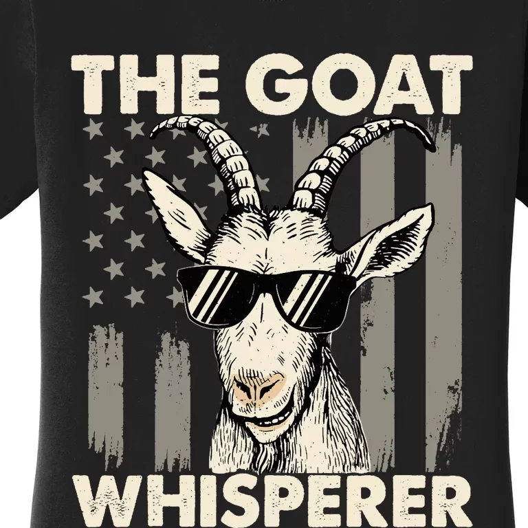 The Goat Whisperer - USA American Flag Farm Animal Lover Women's T-Shirt