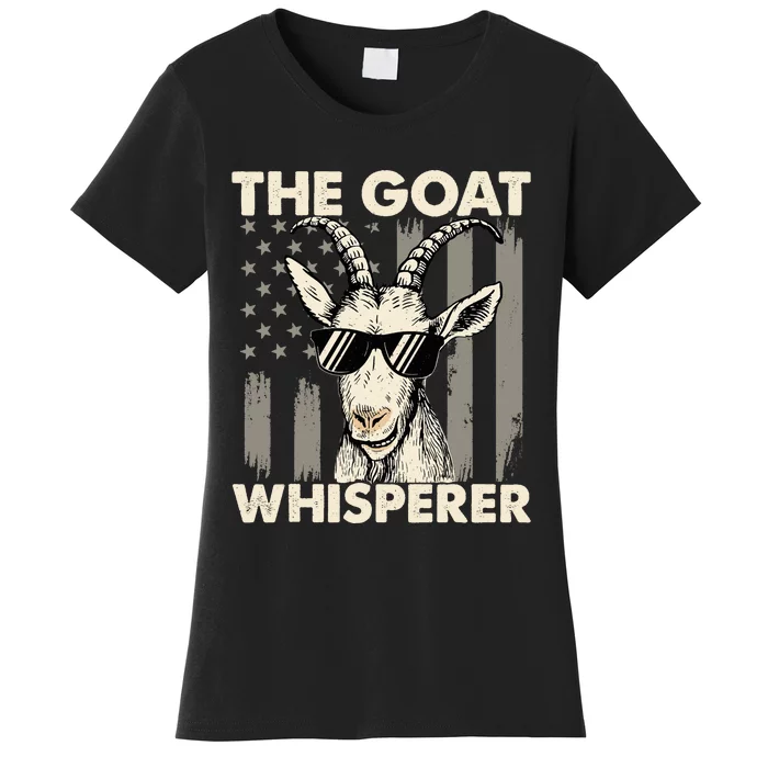 The Goat Whisperer - USA American Flag Farm Animal Lover Women's T-Shirt