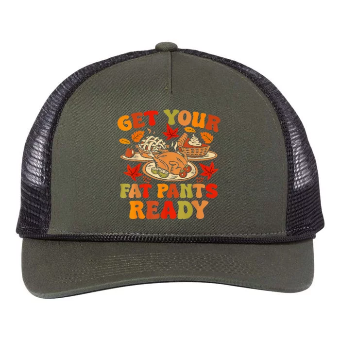 Thanksgiving Get Your Fat Pants Ready Retro Rope Trucker Hat Cap