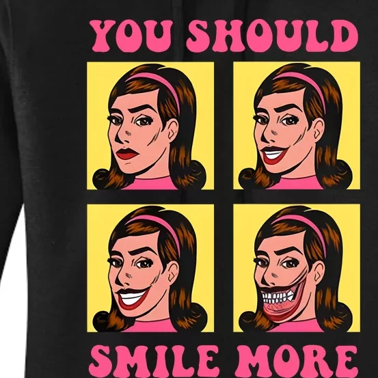 Tragic Girl You Should Smile More Women's Pullover Hoodie