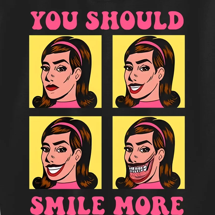 Tragic Girl You Should Smile More Kids Sweatshirt