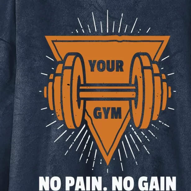 Tgiftgreat Gift Your Gym No Pain No Gain Cute Gift Hooded Wearable Blanket