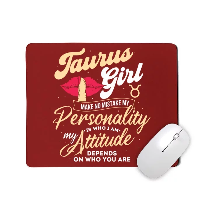 Taurus Girl Zodiac Sign Horoscope Astrology Astrologer Mousepad