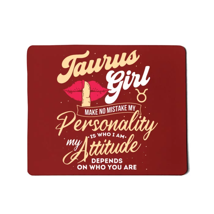 Taurus Girl Zodiac Sign Horoscope Astrology Astrologer Mousepad