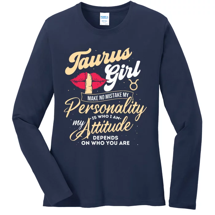 Taurus Girl Zodiac Sign Horoscope Astrology Astrologer Ladies Long Sleeve Shirt