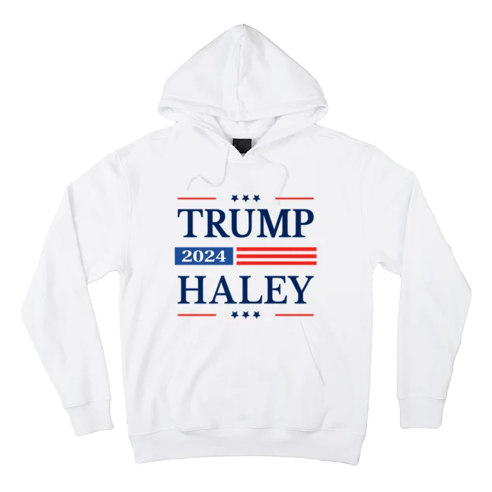 Trump Haley 2024 American Flag USA Flag President Campaign Premium Hoodie