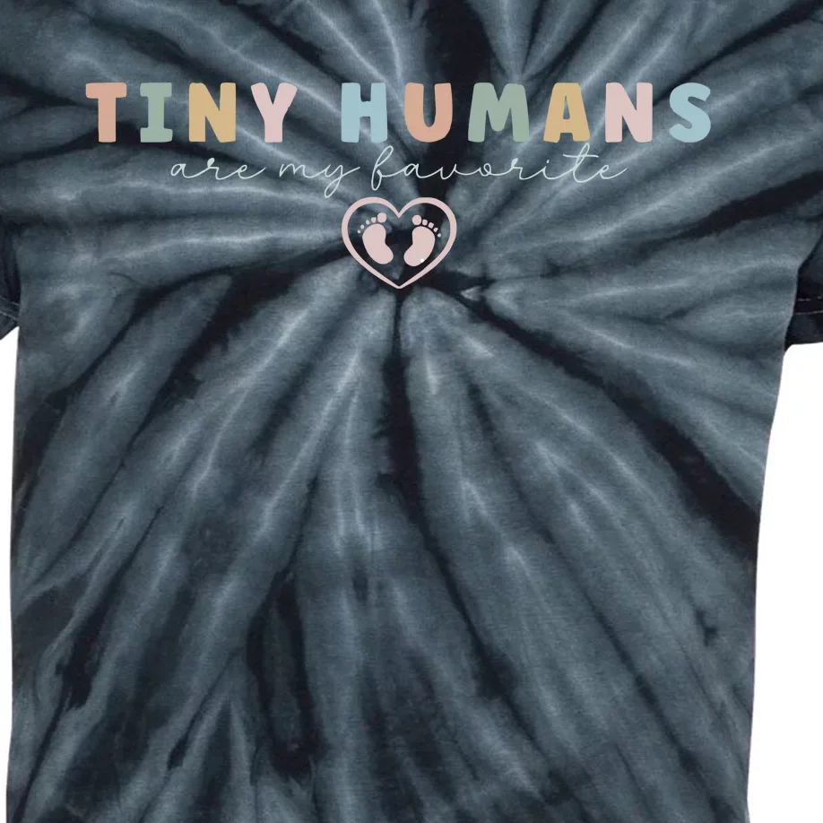 Tiny Humans Are My Favorite Tiny Humans Peds Nurse Kids Tie-Dye T-Shirt