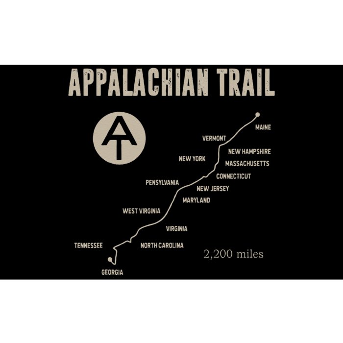 Thruh Hiker Appalachian Trail Hiking Bumper Sticker