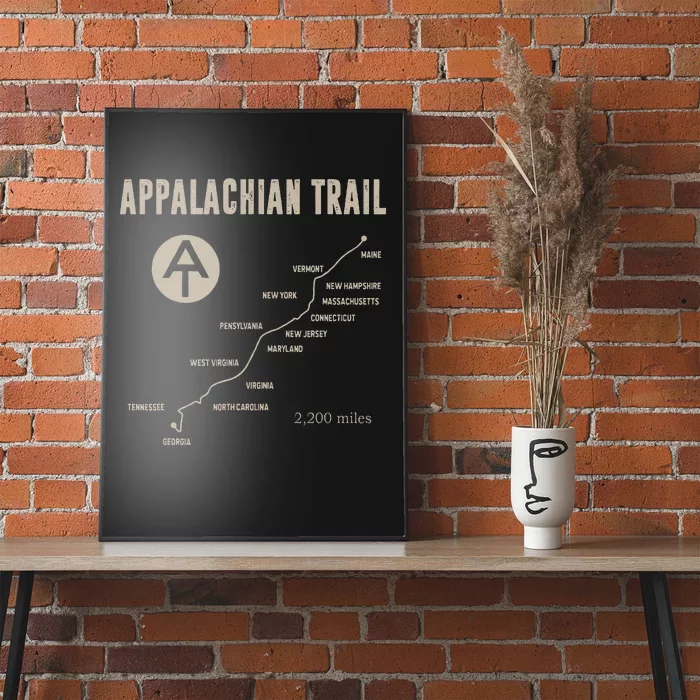 Thruh Hiker Appalachian Trail Hiking Poster