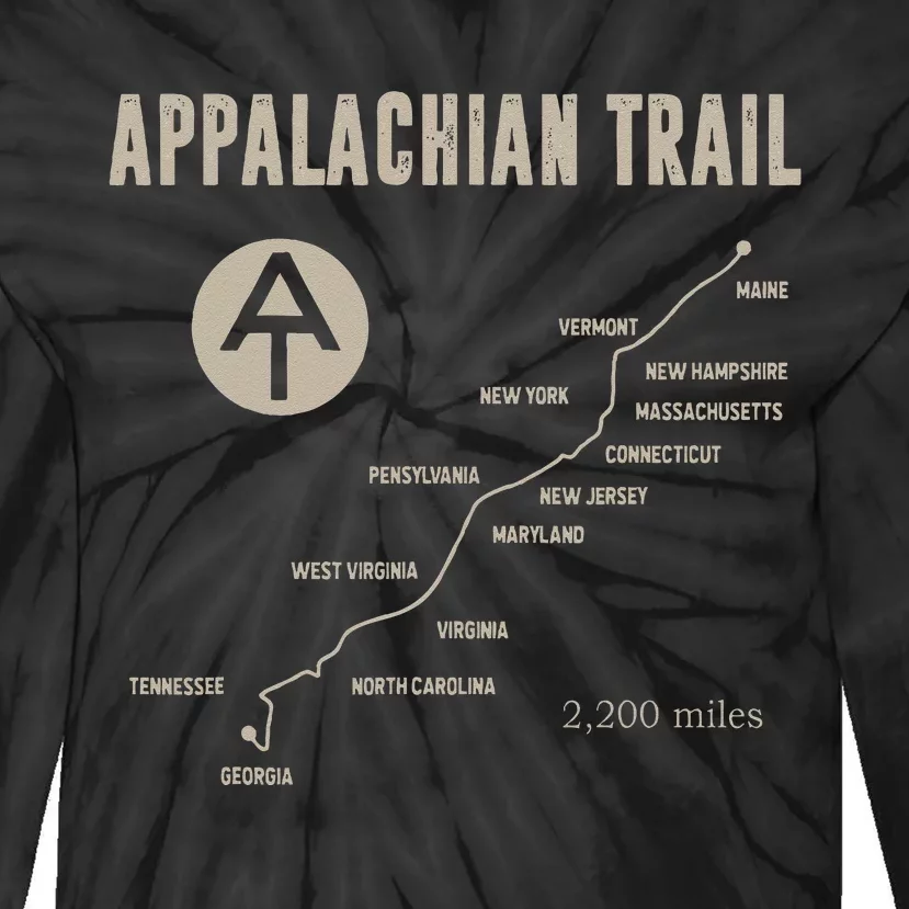 Thruh Hiker Appalachian Trail Hiking Tie-Dye Long Sleeve Shirt