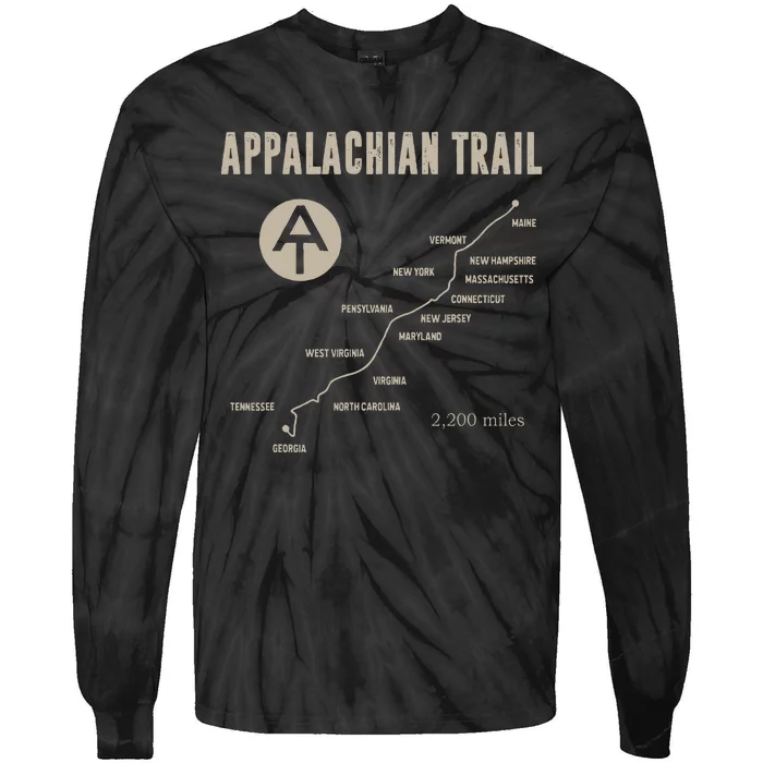 Thruh Hiker Appalachian Trail Hiking Tie-Dye Long Sleeve Shirt