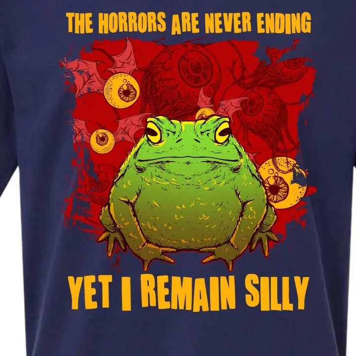 The Horrors Are Never Ending Yet I Remain Silly Frog Toad Sueded Cloud Jersey T-Shirt