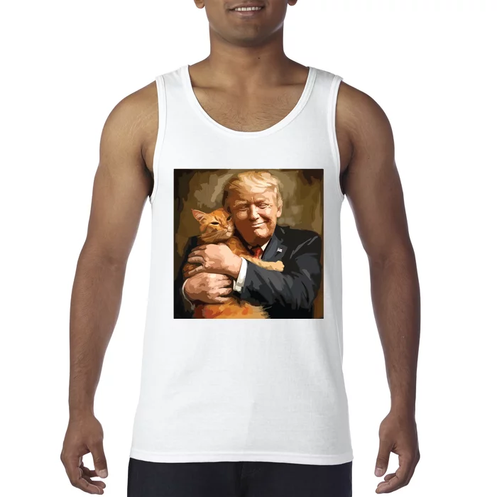 Trump Hugging An Orange Cat 2024 Tank Top