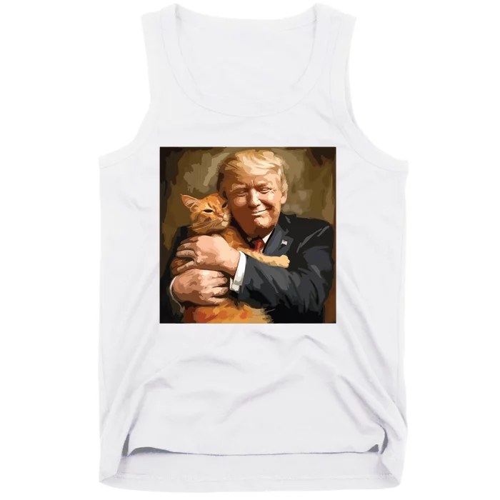 Trump Hugging An Orange Cat 2024 Tank Top