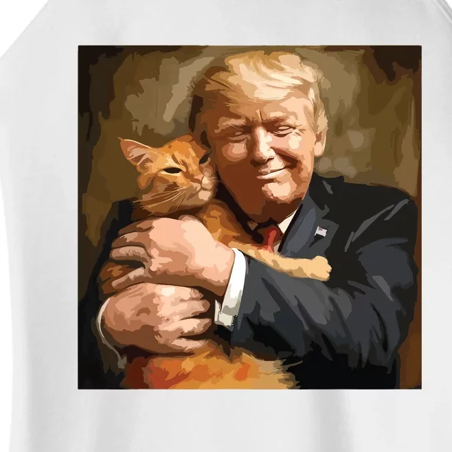 Trump Hugging An Orange Cat 2024 Women’s Perfect Tri Rocker Tank