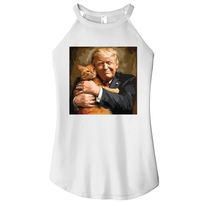 Trump Hugging An Orange Cat 2024 Women’s Perfect Tri Rocker Tank