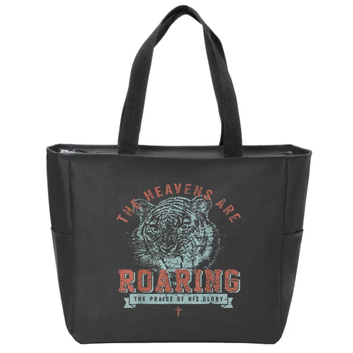 The Heavens Are Roaring Tiger Zip Tote Bag