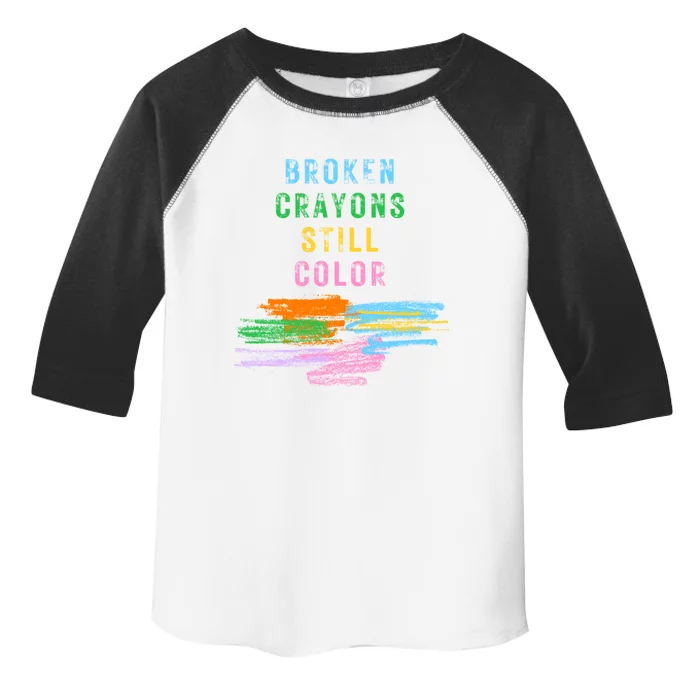 Tal Health Awareness Broken Crayons Still Color Gift Toddler Fine Jersey T-Shirt