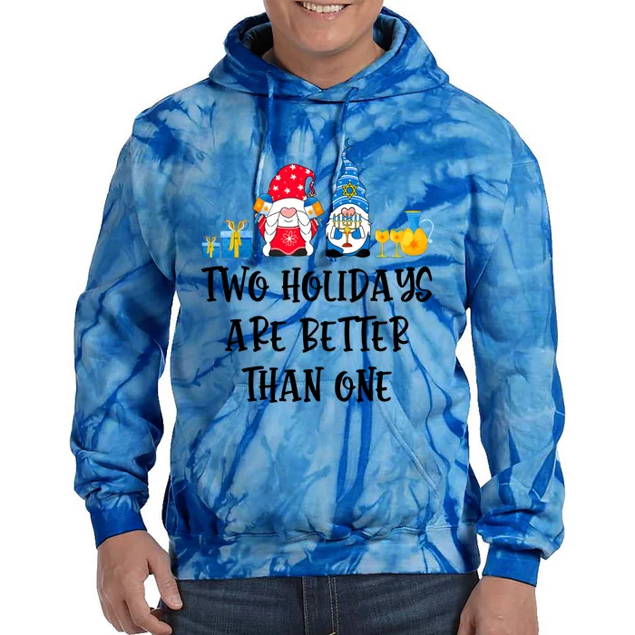 Two Holidays Are Better Than One Christmas Hanukkah Jewish Tie Dye Hoodie