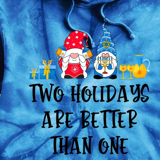 Two Holidays Are Better Than One Christmas Hanukkah Jewish Tie Dye Hoodie