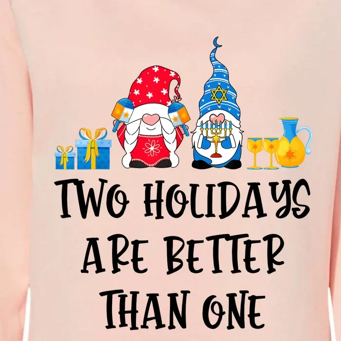 Two Holidays Are Better Than One Christmas Hanukkah Jewish Womens California Wash Sweatshirt