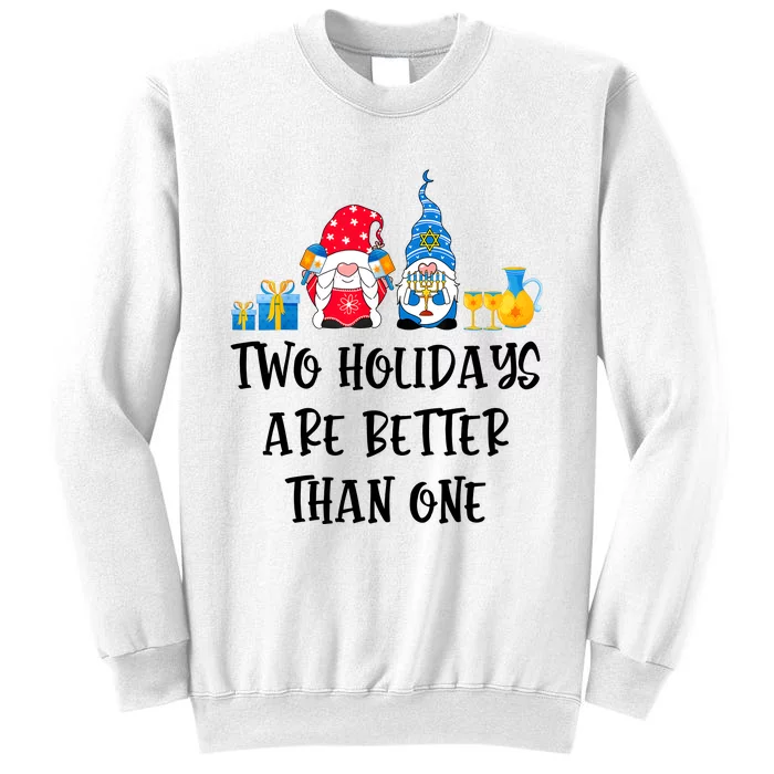 Two Holidays Are Better Than One Christmas Hanukkah Jewish Sweatshirt