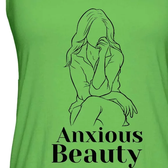 Tal Health Anxiety Aware Accept Beauty Art Ladies Essential Flowy Tank