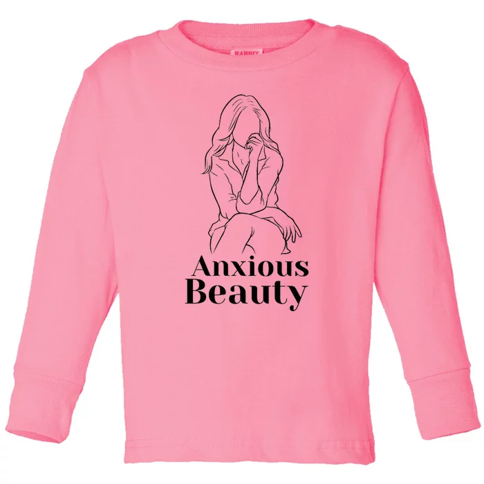 Tal Health Anxiety Aware Accept Beauty Art Toddler Long Sleeve Shirt