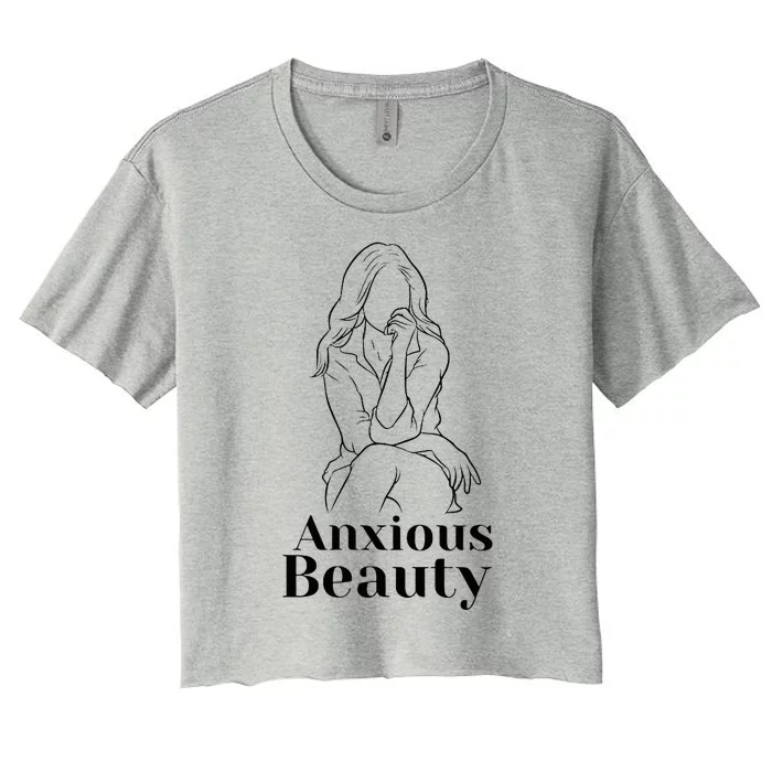 Tal Health Anxiety Aware Accept Beauty Art Women's Crop Top Tee