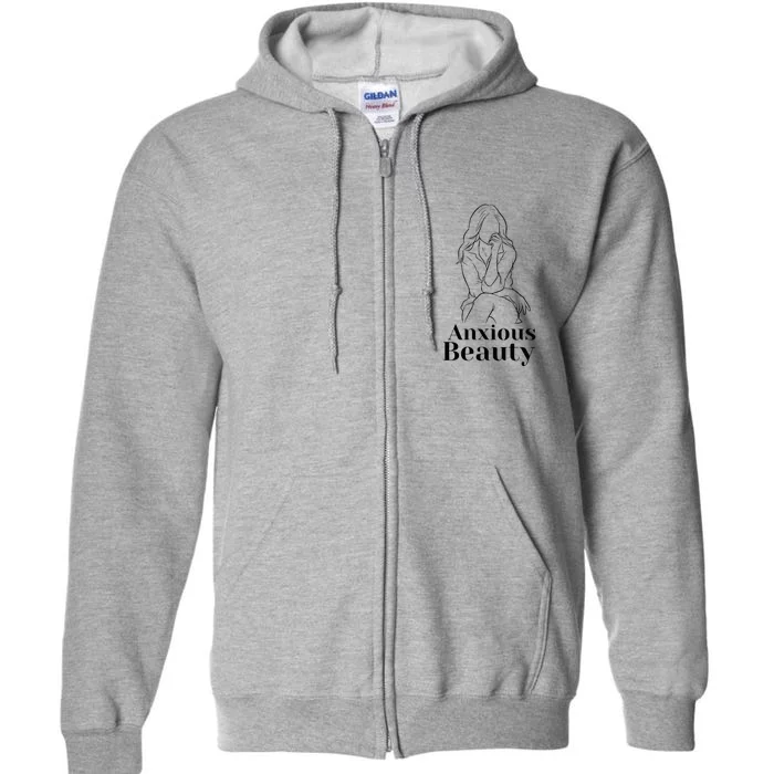 Tal Health Anxiety Aware Accept Beauty Art Full Zip Hoodie