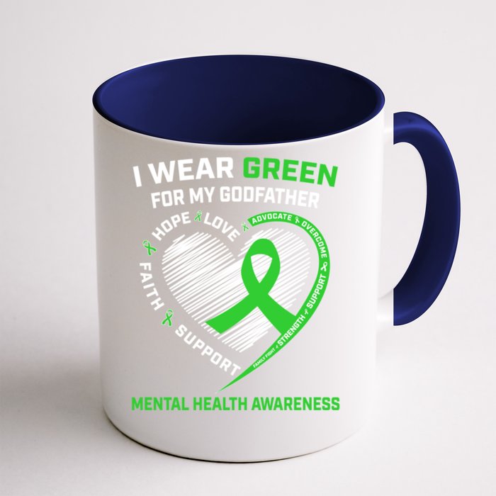 Tal Health Awareness Matters I Wear Green For Godfather Gift Front & Back Coffee Mug