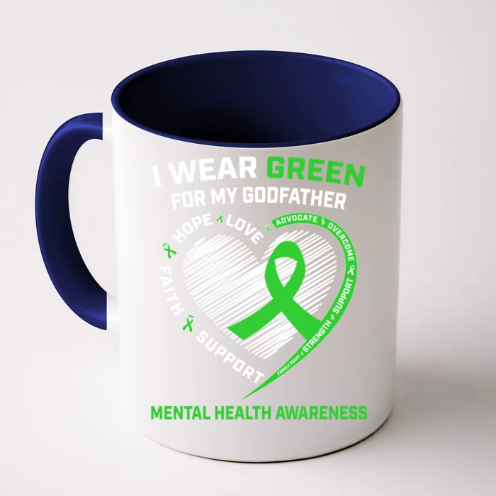 Tal Health Awareness Matters I Wear Green For Godfather Gift Front & Back Coffee Mug