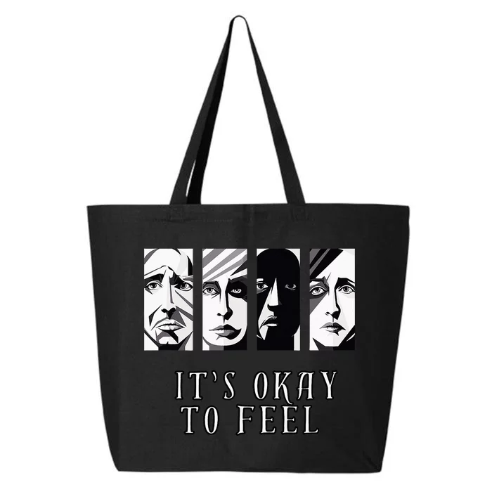 Tal Health Awareness Its Okay To Feel Emotion Four Faces 25L Jumbo Tote