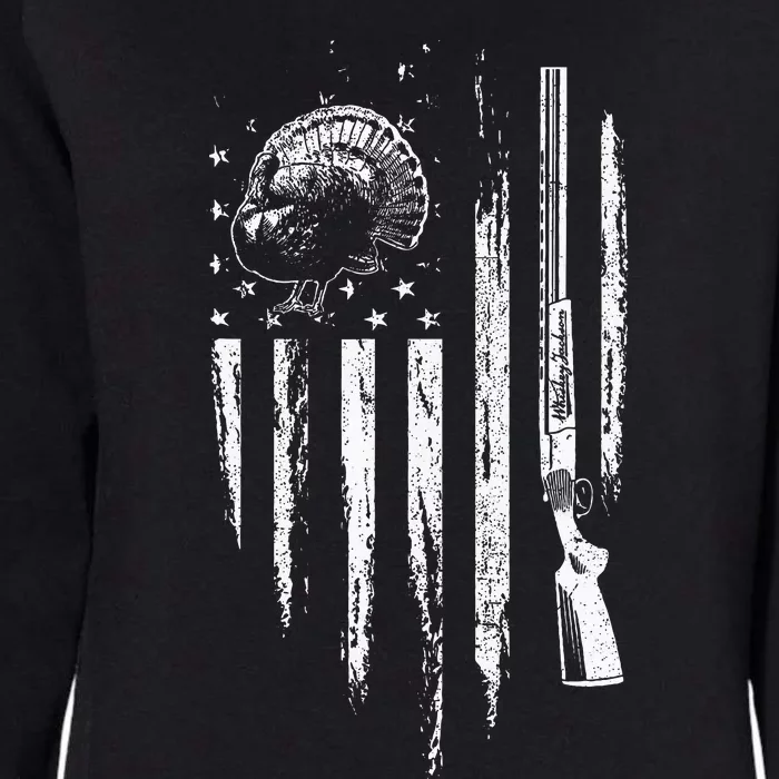 Turkey Hunting American Flag Thunder Chicken Gift For Hunter Womens California Wash Sweatshirt