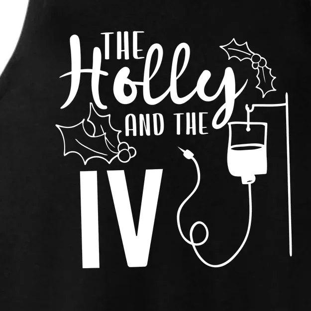 The Holly And Funny Nurse The Iv Ladies Tri-Blend Wicking Tank