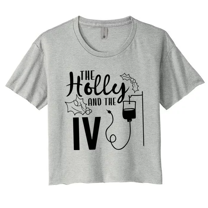 The Holly And Funny Nurse The Iv Women's Crop Top Tee