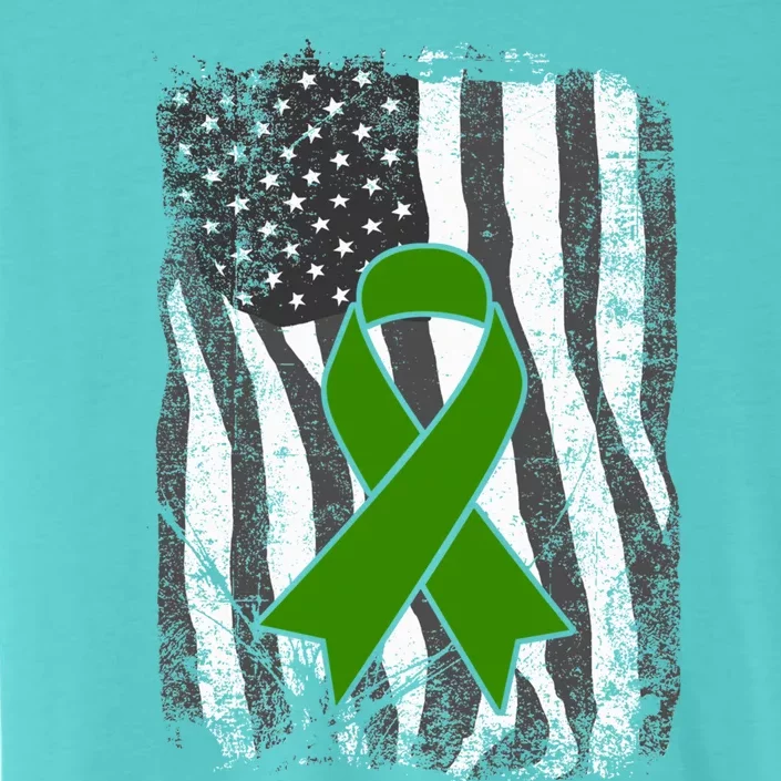 Tal Health Awareness Us Flag Ribbon Wear Green May Gift ChromaSoft Performance T-Shirt