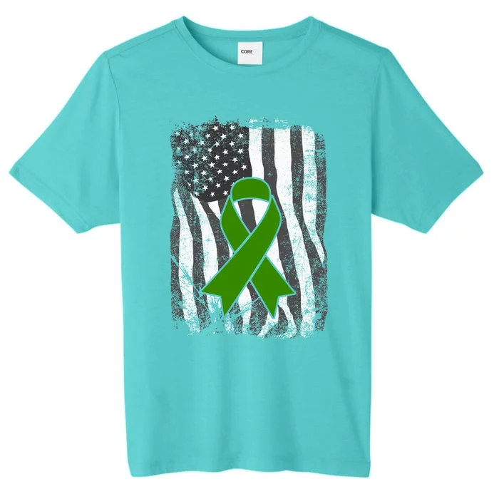 Tal Health Awareness Us Flag Ribbon Wear Green May Gift ChromaSoft Performance T-Shirt