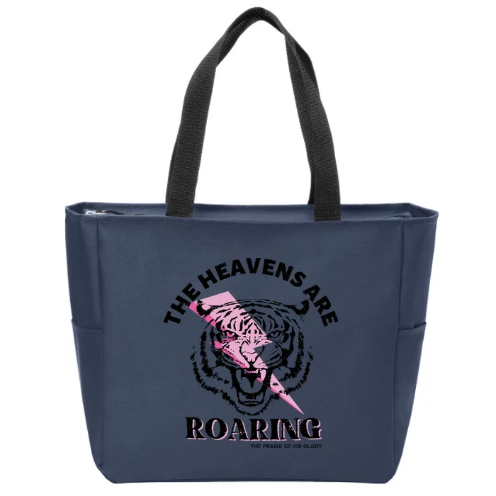 The Heavens Are Roaring Christian Zip Tote Bag