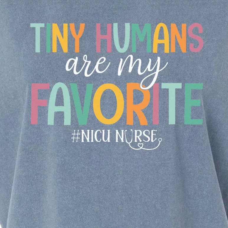 Tiny Humans Are My Favorite NICU Nurse Garment-Dyed Women's Muscle Tee