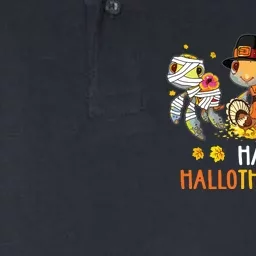 Turtles Halloween And Merry Christmas Happy Hallothanksmas Softstyle Adult Sport Polo