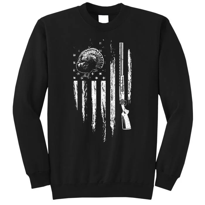 Turkey Hunting American Flag Thunder Chicken Gift For Hunter Sweatshirt