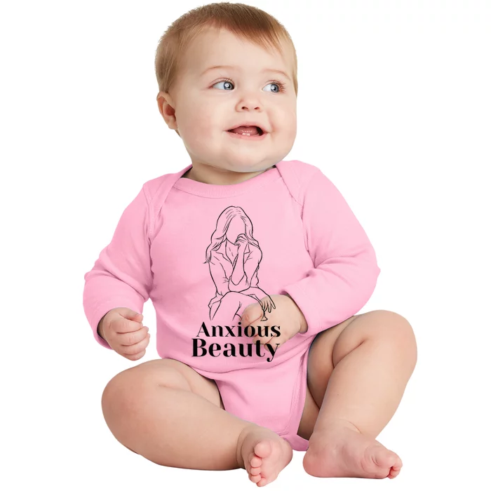 Tal Health Anxiety Aware Accept Beauty Art Baby Long Sleeve Bodysuit