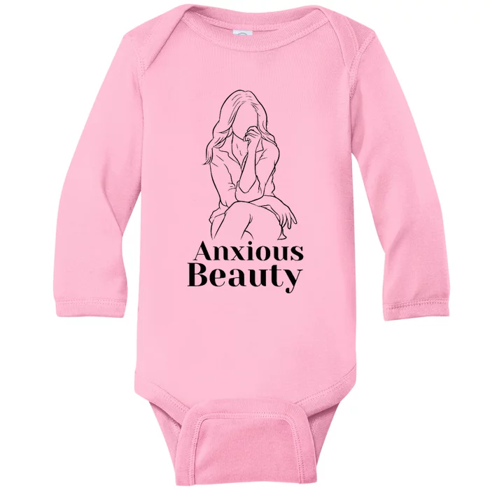 Tal Health Anxiety Aware Accept Beauty Art Baby Long Sleeve Bodysuit