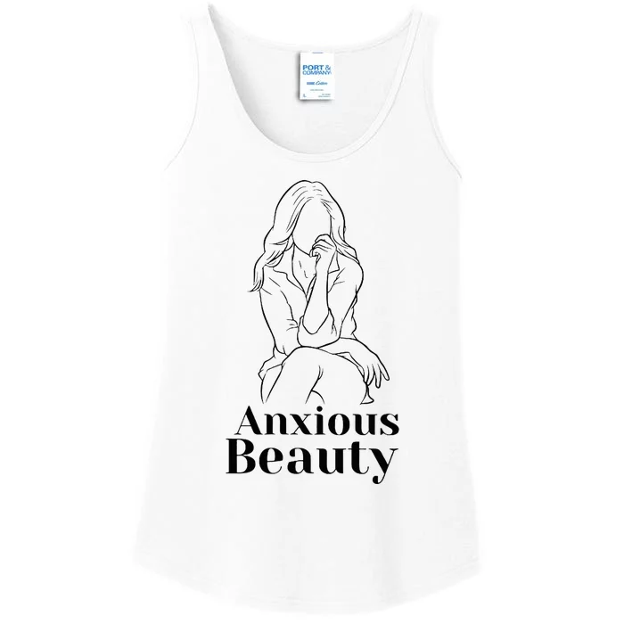 Tal Health Anxiety Aware Accept Beauty Art Ladies Essential Tank